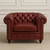 Fionna Leather Chesterfield Single Seater Sofa