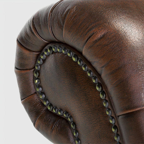 Chesterfield Colonial Brown Leather Lounge #7