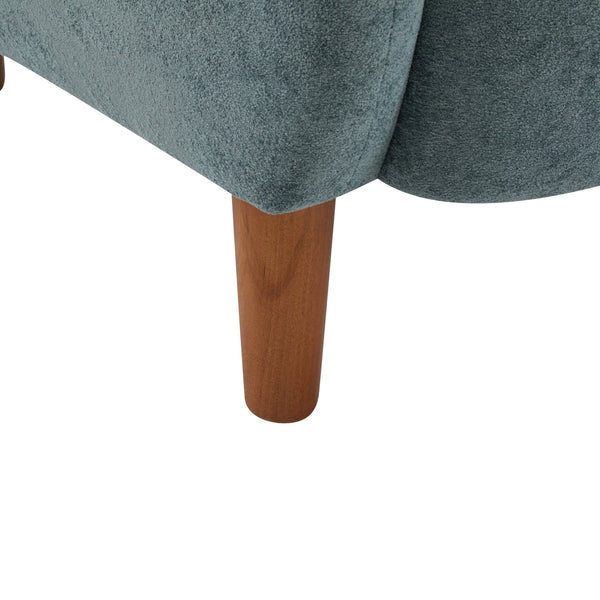 Christopher Knight Home - Parmelee Upholstered Wingback Club Chair with Plush Velvet and Solid Wood Legs