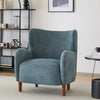 Christopher Knight Home - Parmelee Upholstered Wingback Club Chair with Plush Velvet and Solid Wood Legs