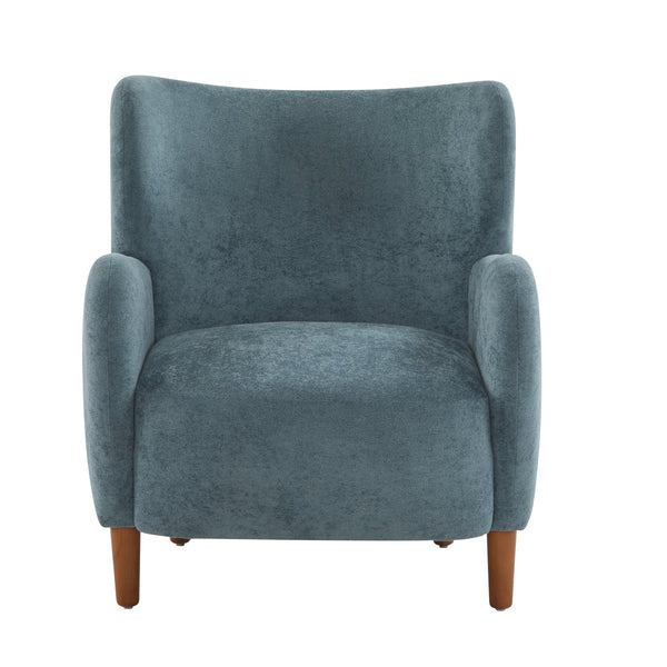 Christopher Knight Home - Parmelee Upholstered Wingback Club Chair with Plush Velvet and Solid Wood Legs