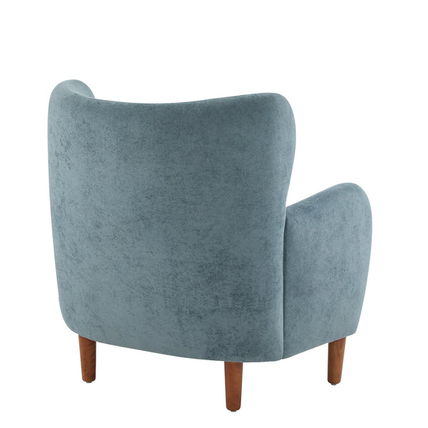 Christopher Knight Home - Parmelee Upholstered Wingback Club Chair with Plush Velvet and Solid Wood Legs