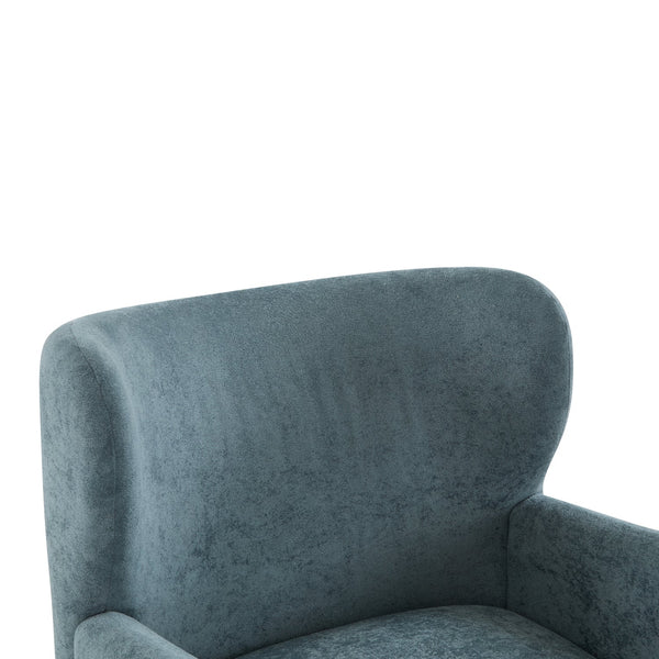 Christopher Knight Home - Parmelee Upholstered Wingback Club Chair with Plush Velvet and Solid Wood Legs