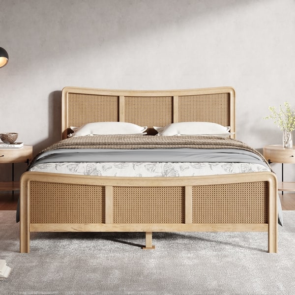 Christopher Knight Home- Celestine Rattan Bed Frame