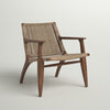 Clearwater Woven Rattan Solid Wood Armchair