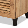 Coolidge Modern Shoe Storage Wood Cabinet with Drawer-Oak Brown