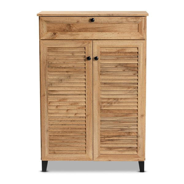 Coolidge Modern & Contemporary 5-Shelf Wood Shoe Storage Cabinet