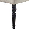Copper Grove Sens Tufted Tan Fabric Dining Bench with Turned Legs