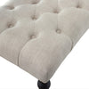 Copper Grove Sens Tufted Tan Fabric Dining Bench with Turned Legs