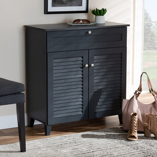 Copper Grove Zdolbuniv Dark Grey 4-shelf Shoe Storage Cabinet