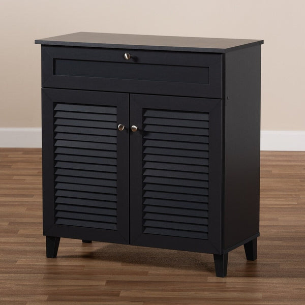 Copper Grove Zdolbuniv Dark Grey 4-shelf Shoe Storage Cabinet