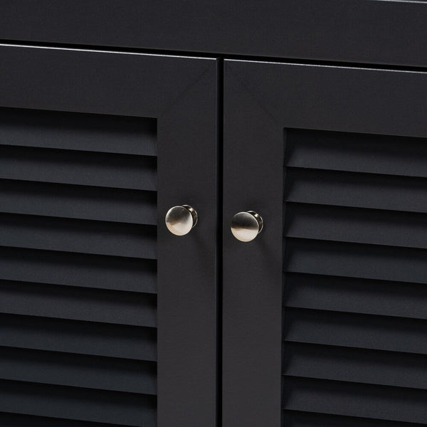 Copper Grove Zdolbuniv Dark Grey 4-shelf Shoe Storage Cabinet