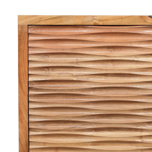 Eakins Handcrafted Boho Acacia Wood Nightstand by Christopher Knight Home