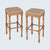 Emmeline Upholstered Counter Stool with Solid Wood Frame (Set of 2)