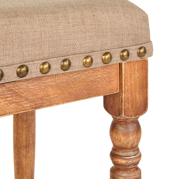 Emmeline Upholstered Counter Stool with Solid Wood Frame (Set of 2)