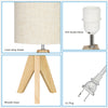 Fidel Solid Wood Tripod Table Lamp (Set of 2)