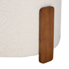 Finlay Modern Japandi Boucle Fabric and Wood Ottoman Footstool
