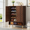 Freestanding Shoe Storage Cabinet with 2-Door and Adjustable Shelves for Entryway Living Room Bedroom