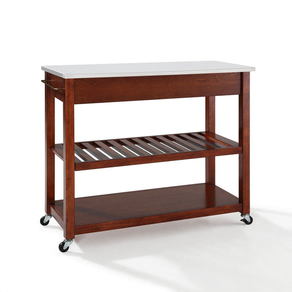 Crosley Full Size Granite Top Kitchen Prep Cart - 43"W x 17"D x 35"H