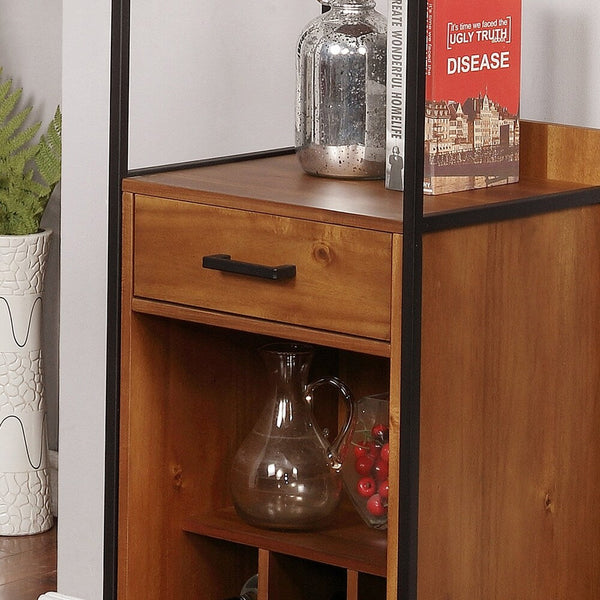 Soby Contemporary Metal 6-bottle Wine Rack with Shelves by Furniture of America