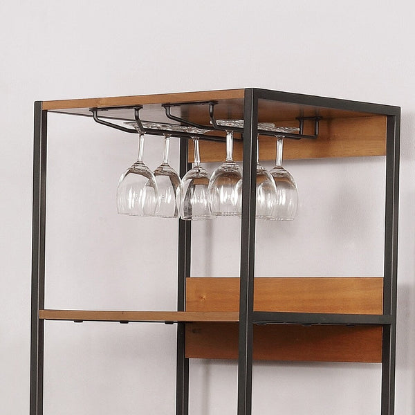 Soby Contemporary Metal 6-bottle Wine Rack with Shelves by Furniture of America