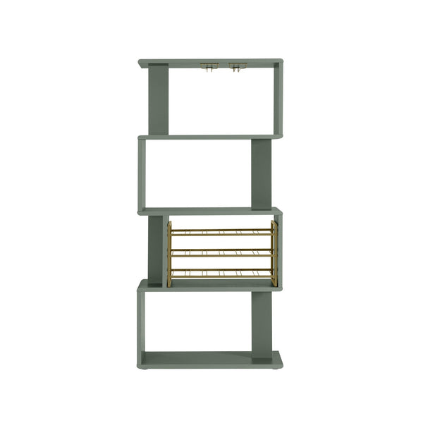 Furniture of America Thane Modern 4-tier Bar Cabinet with Bottle Wine Rack