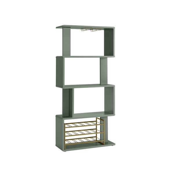 Furniture of America Thane Modern 4-tier Bar Cabinet with Bottle Wine Rack