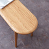 GDFStudio - Elijah Natural Oak Wood Bench with Wide Seat and Half-Round Ends