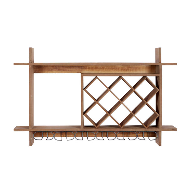 Gabrijela Hanging Wine Bottle Rack in Brown
