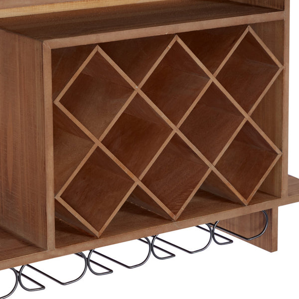 Gabrijela Hanging Wine Bottle Rack in Brown