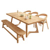 Shangyi All-Solid Wooden Dining Table Set Thickened Rectangular Table Chair for Household Simple Modern Style for Living Room