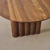 Modern Style Solid Wood Base Walnut Color Dining Table Home Furniture for Dining Room