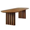 Modern Style Solid Wood Base Walnut Color Dining Table Home Furniture for Dining Room