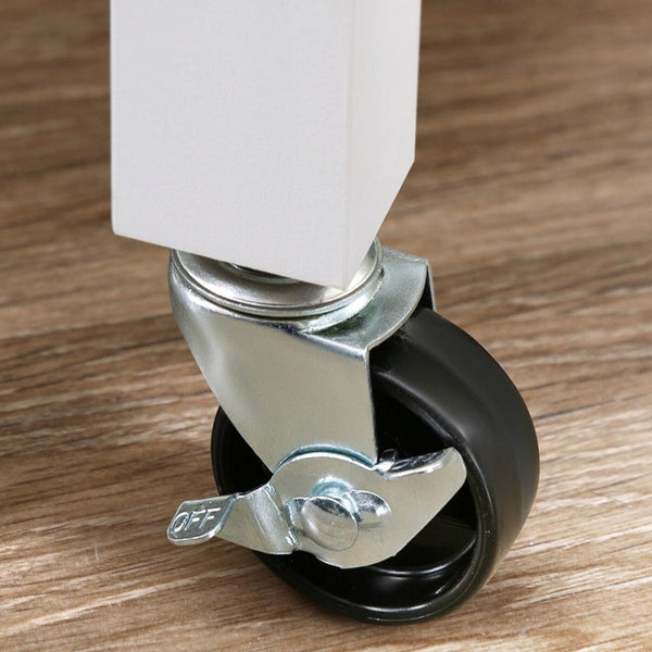 HOMCOM Kitchen Trolley, Wood Top Utility Cart on Wheels with Open Shelf and Storage Drawer for Dining Room, Kitchen