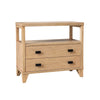 Handmade Wood 2-Drawer Nightstand with Open Shelf by East at Main