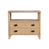 Handmade Wood 2-Drawer Nightstand with Open Shelf by East at Main