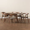 Harland Mid-Century Modern 7-Piece Dining Set