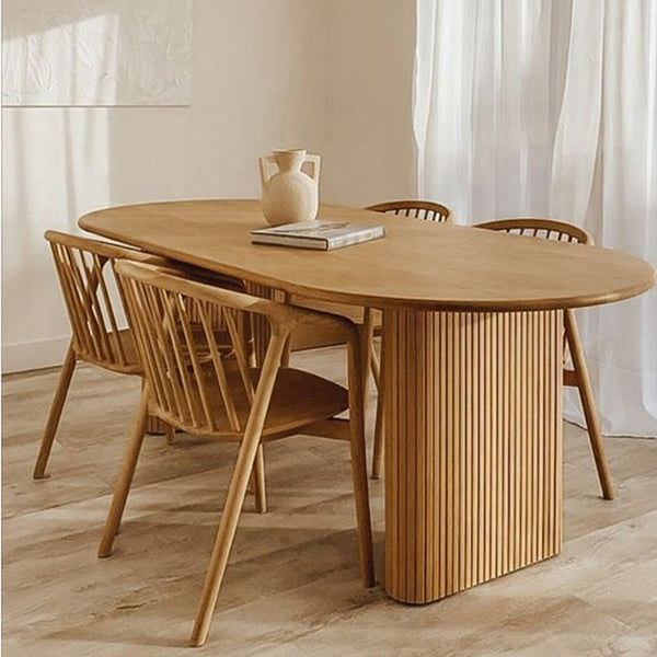 Dining Room Furniture Solid Wood Dining Table Nordic Style Wooden Oval Table