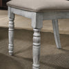 Roundhill Furniture Iris Weathered White Wood 5-Piece Dining Set