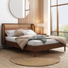 Kano Walnut Rattan Bed