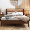 Kano Walnut Rattan Bed