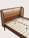 Kano Walnut Rattan Bed