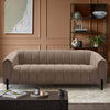 Kendra mocha fabric 3 seater sofa
