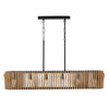 Kingsland 6 - Light Kitchen Island Linear Pendant with Wood Accents