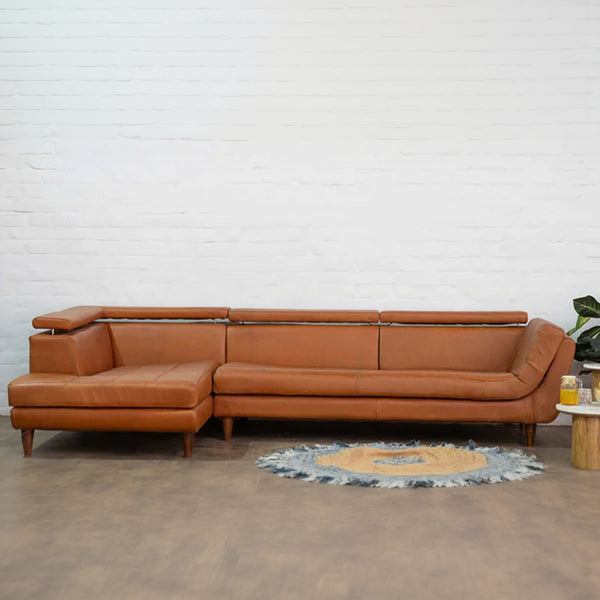 Libero Leather L-Shaped Sofa