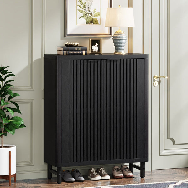 Large Modern Shoe Storage Cabinet with Adjustable Shelves