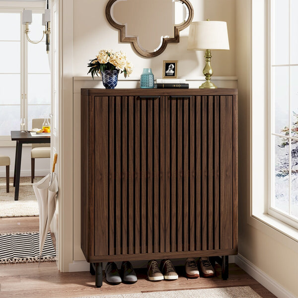 Large Modern Shoe Storage Cabinet with Adjustable Shelves