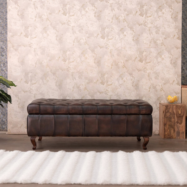 Chesterfield Leather Center Table