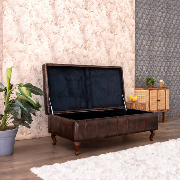 Chesterfield Leather Center Table