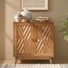 Lekiesha Transitional 30"Tall 2 Door Accent Cabinet with Solid Wood Legs